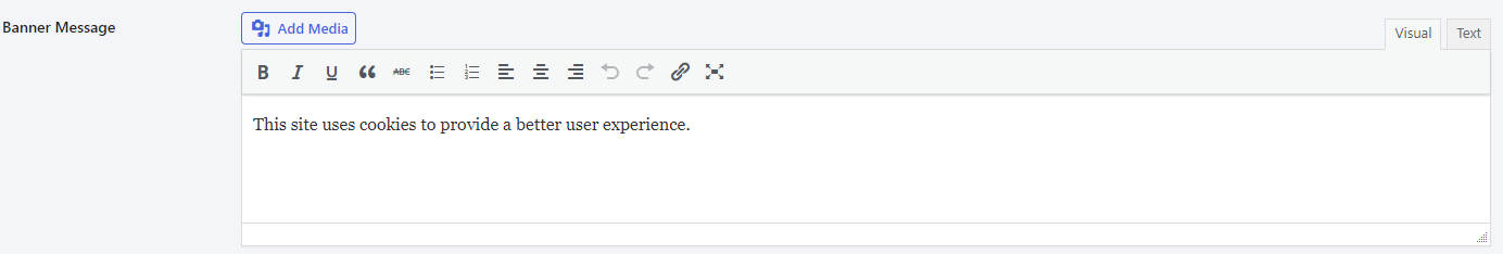 [[Screenshot of banner message edit box]]