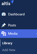 [[Screenshot of media library menu]]