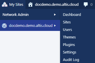 [[Screenshot showing the Audit log menu]]
