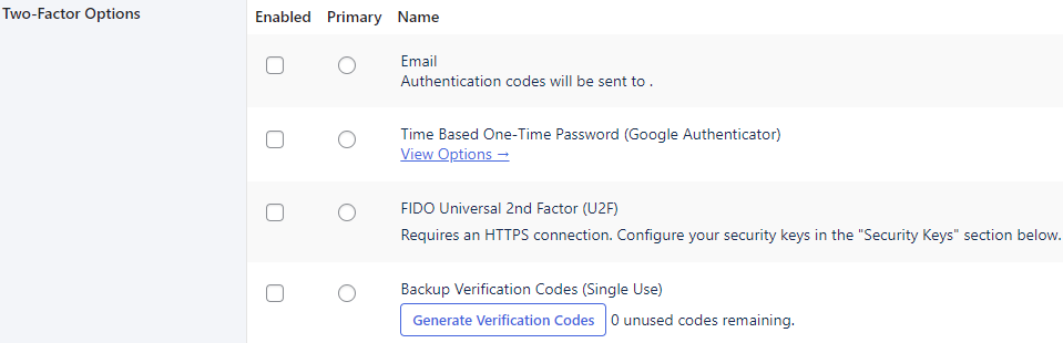 [[Two-Factor options choices screenshot]]