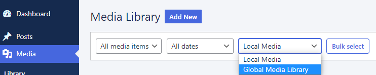 [[Screenshot of the Local/Global library dropdown ]]