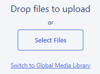 Screenshot of the switch to global media library link